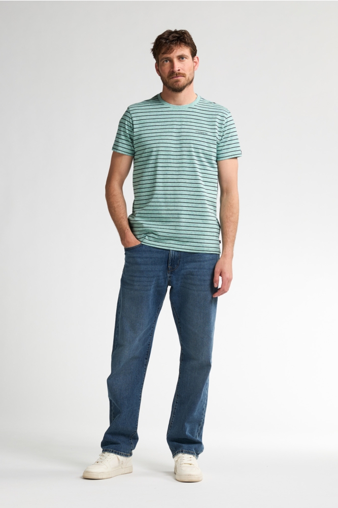 STRIPED T SHIRT CROW M 3050 TSR606 5191 Pale Aqua